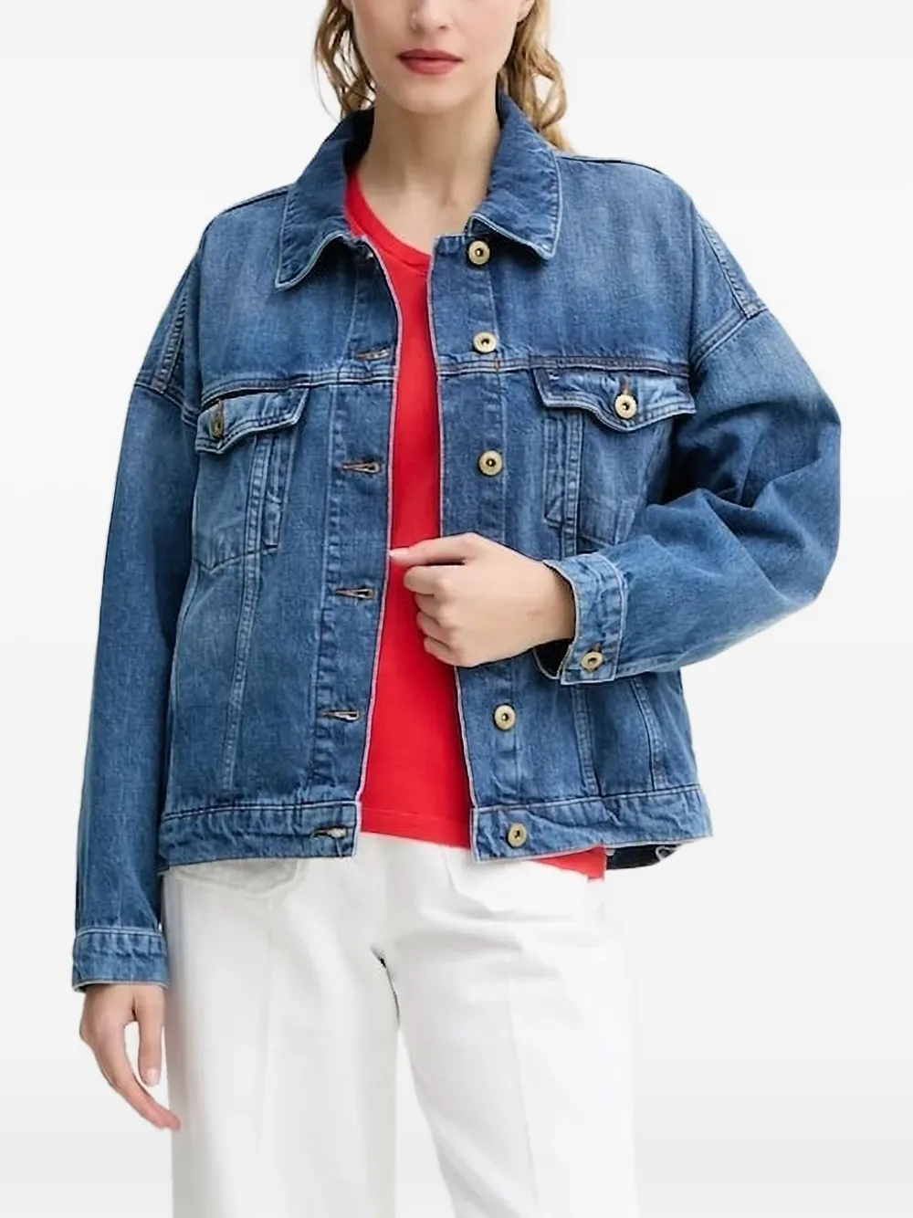 Sessùn button-fastening denim jacket | Blue | Image 1
