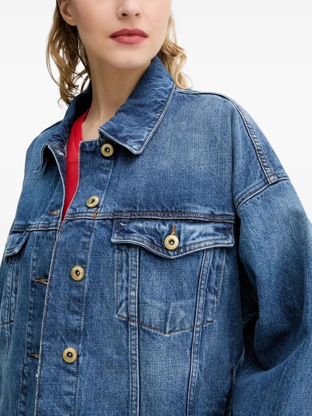 Sessun Button-fastening Denim Jacket In Blue