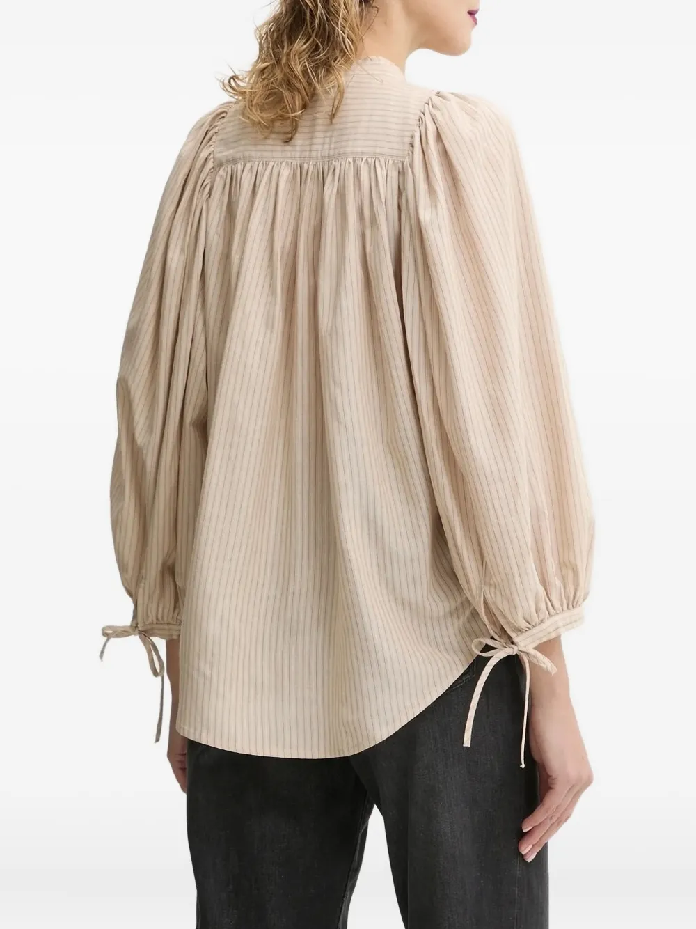 Sessùn pinstripe balloon-sleeve blouse | Blouses | Image 2