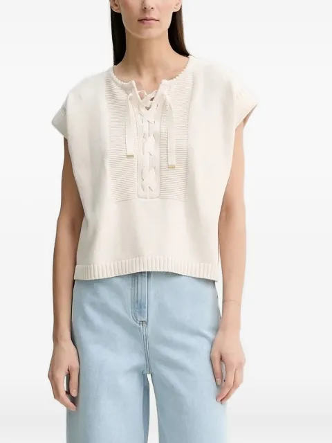 Sessùn lace-up cap-sleeve knitwear