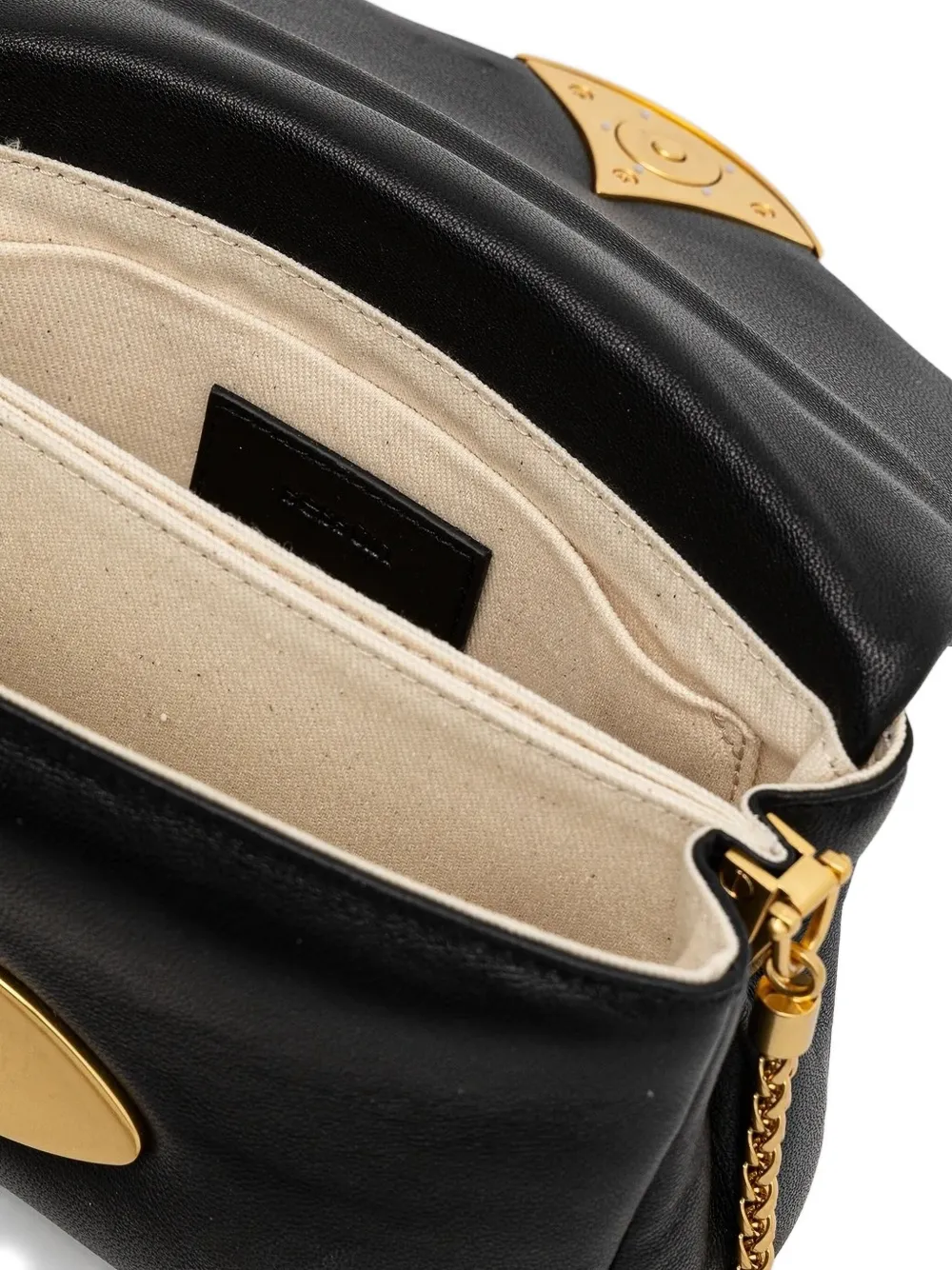 Sessun Flap-closure Chain Cross-body Bag In Black