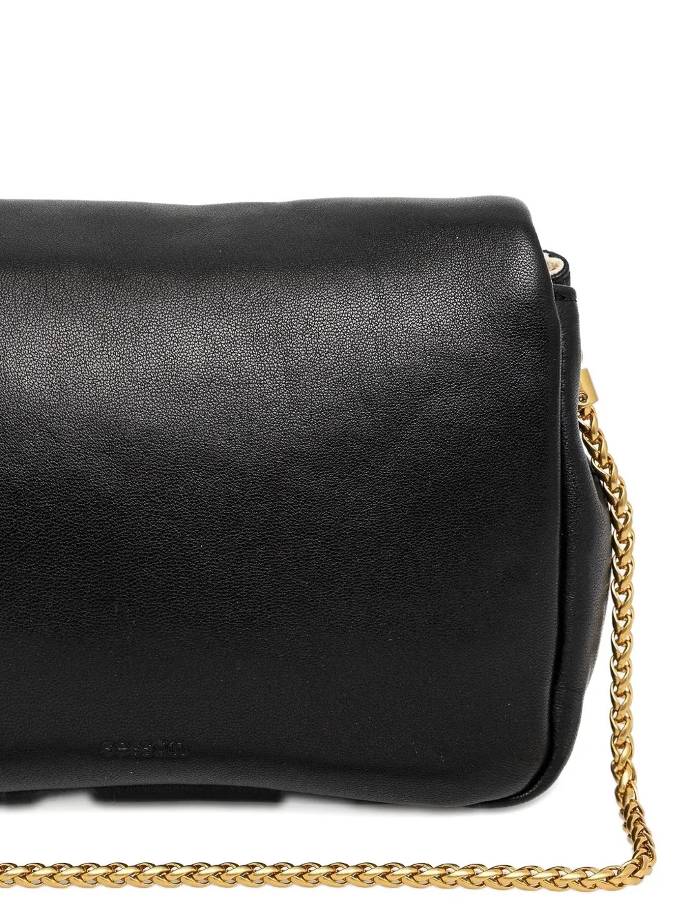 Sessun Flap-closure Chain Cross-body Bag In Black