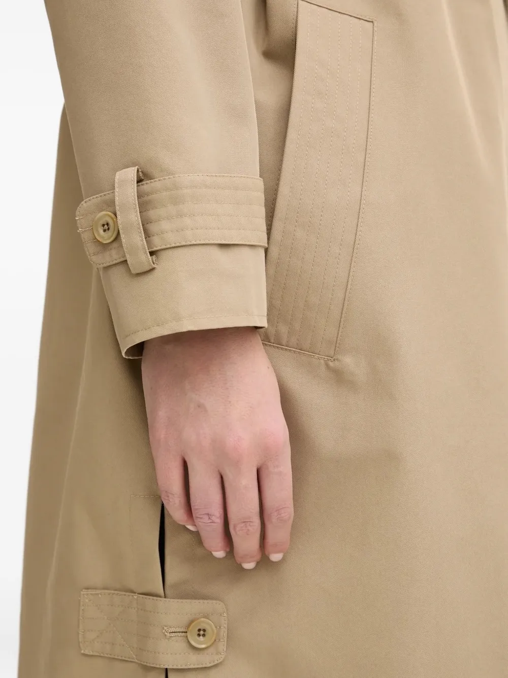 Sessùn Trenchliss trenchcoat met ceintuur en knopen Beige