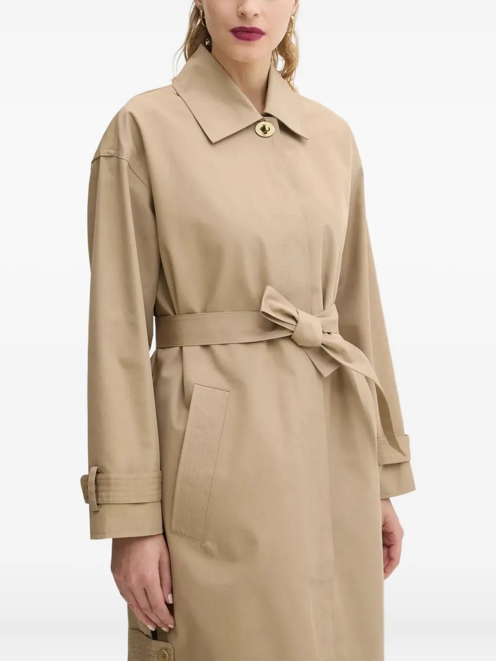 Sessùn Trenchliss trenchcoat met ceintuur en knopen Beige