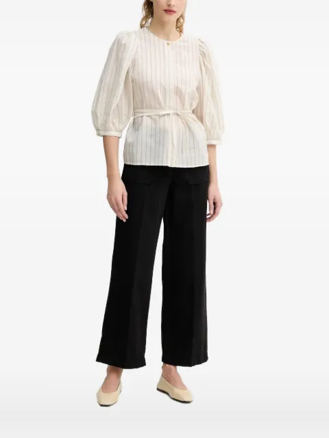 Sessùn puff-sleeve striped blouse