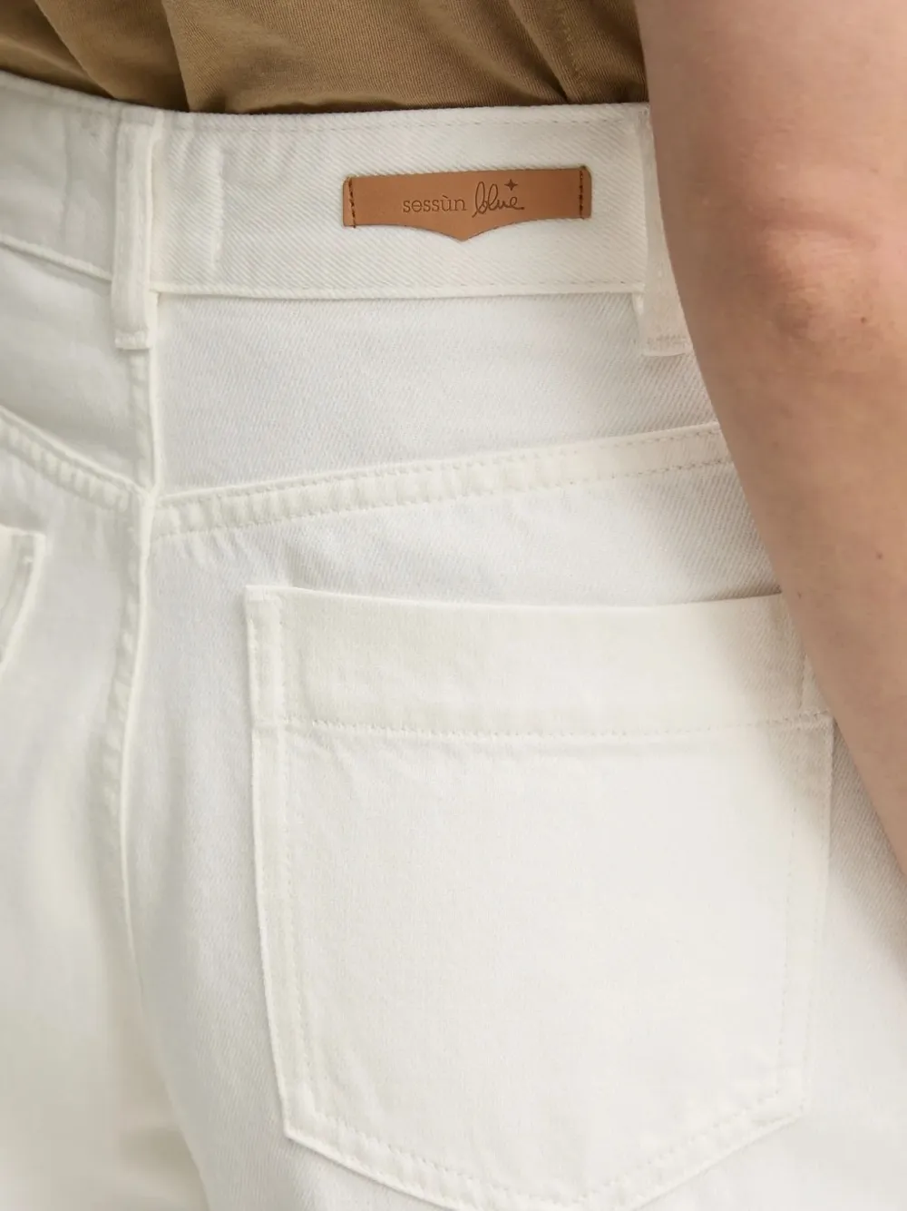  Sessùn High-waisted Wide-leg Jeans - White 
