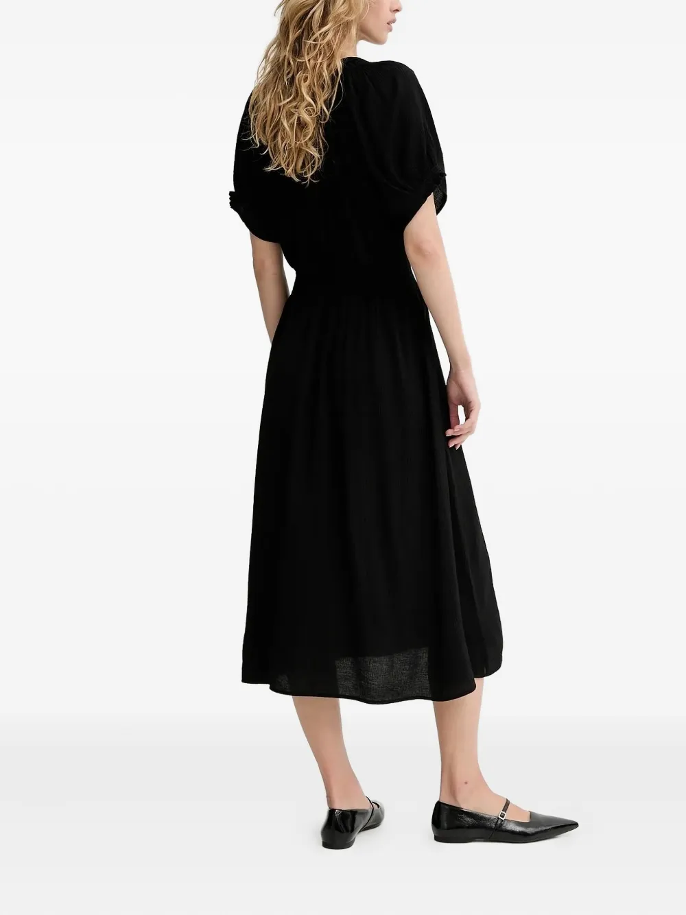 Sessùn puff-sleeve button-front midi dress | Day Dresses | Image 2