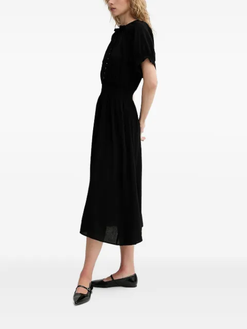 Sessùn puff-sleeve button-front midi dress