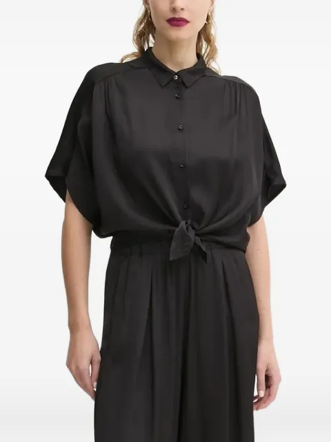 Sessùn Alfassa night tie-front short-sleeve shirt