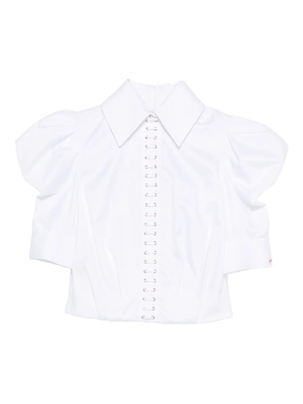 Elisabetta Franchi Balloon cotton shirt Wit