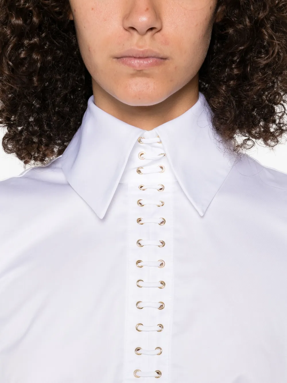 Elisabetta Franchi Balloon cotton shirt Wit