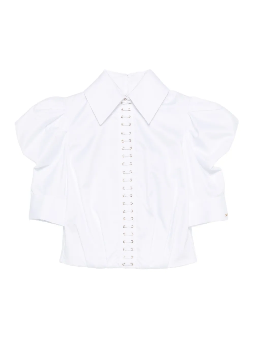 Elisabetta Franchi Balloon katoenen blouse Wit