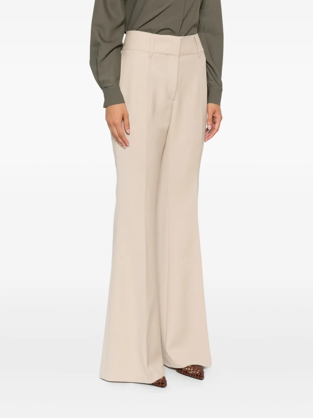 Gabriela Hearst Flared plooibroek Beige