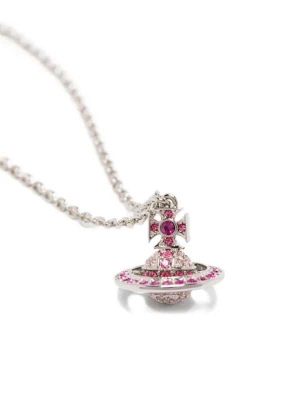 送料関税込 Vivienne Westwood Orb クリスタル ネックレス Vivienne Westwood Orb クリスタル ネックレス | シルバートーン