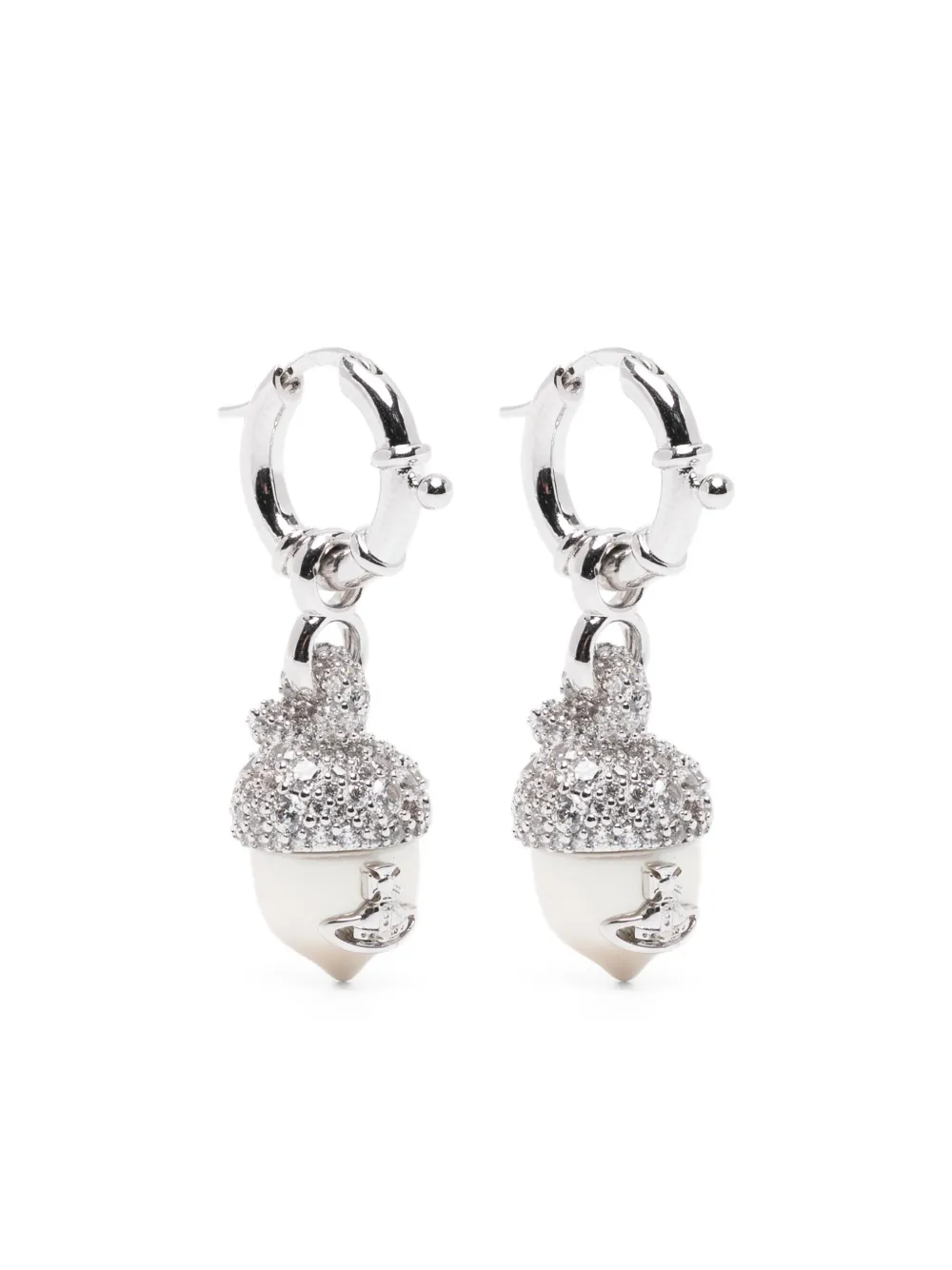 Vivienne Westwood Lucille embellished earrings - Argento