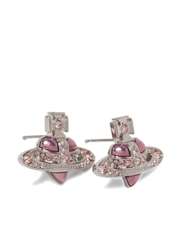 Vivienne Westwood Orb クリスタル ピアス | シルバートーン | FARFETCH JP