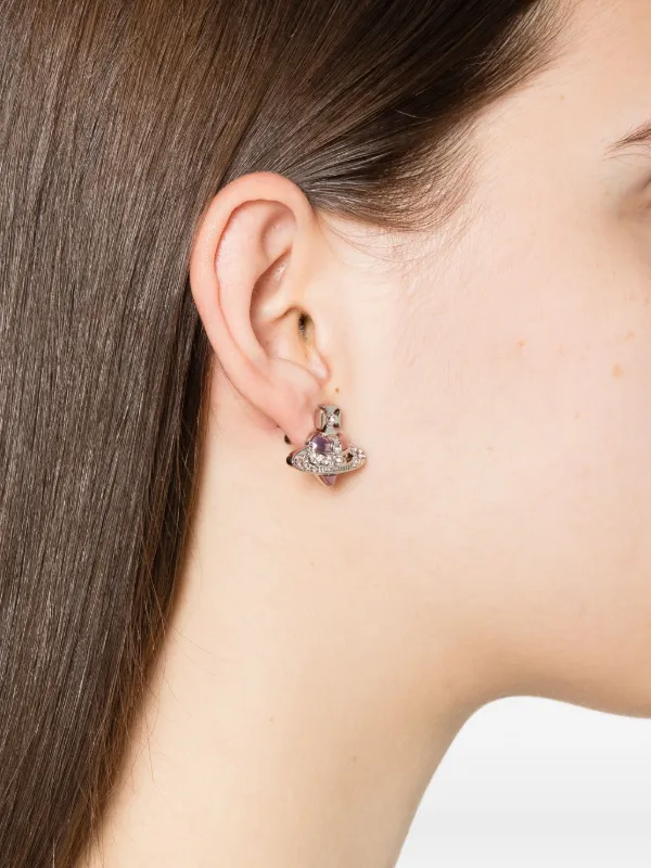 Vivienne Westwood ピアス シルバー Vivienne Westwood Orb クリスタル ピアス | シルバートーン | FARFETCH JP