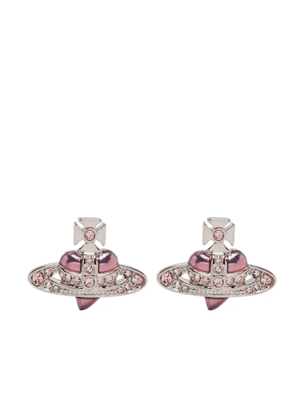 Vivienne Westwood Orb crystal-embellished Earrings Silver FARFETCH IN