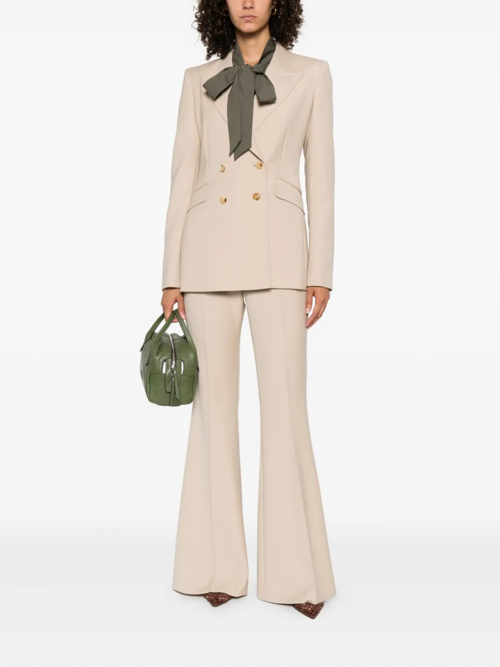 Gabriela Hearst Blazer met dubbele rij knopen Beige