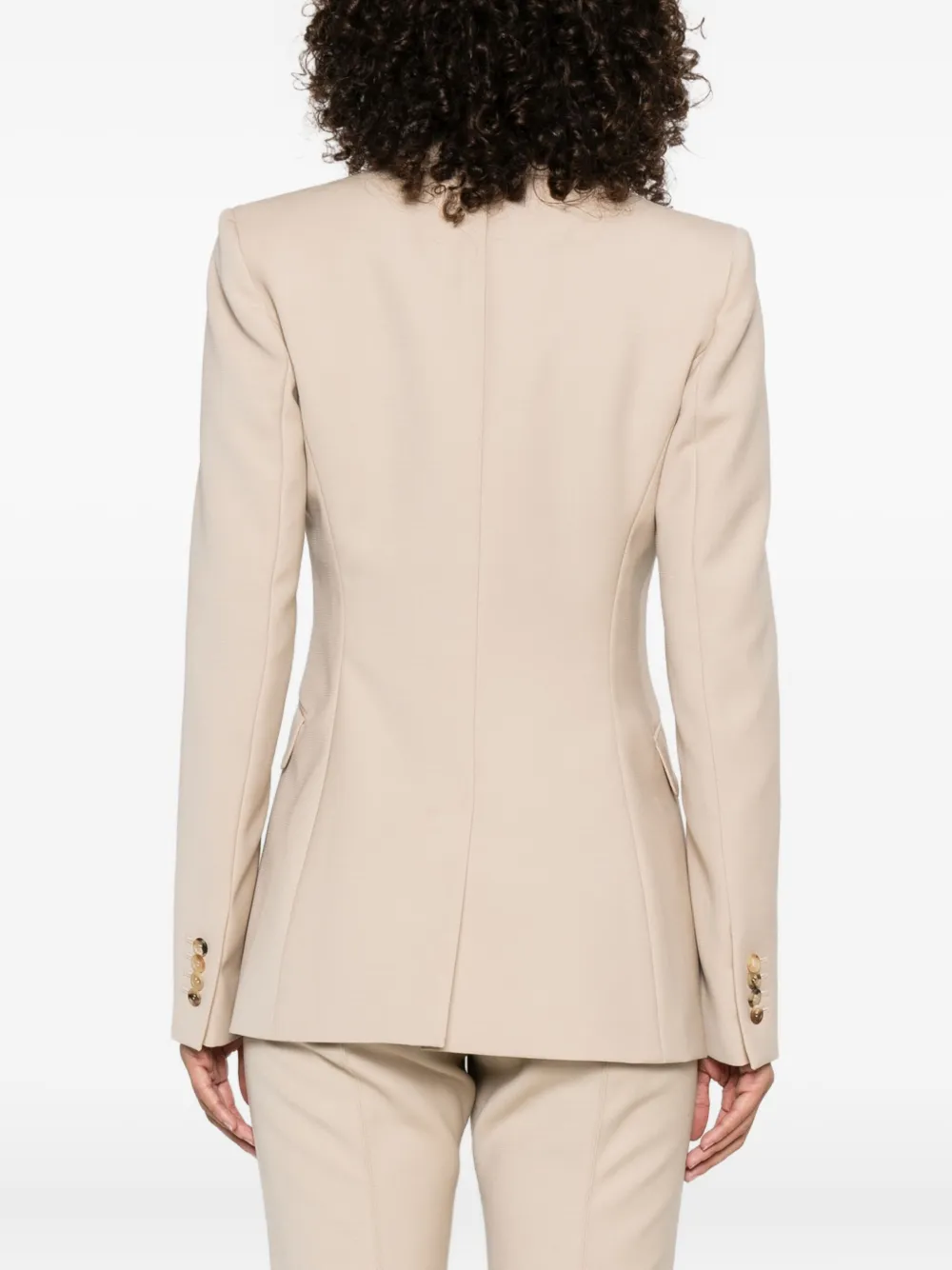 Gabriela Hearst Blazer met dubbele rij knopen Beige