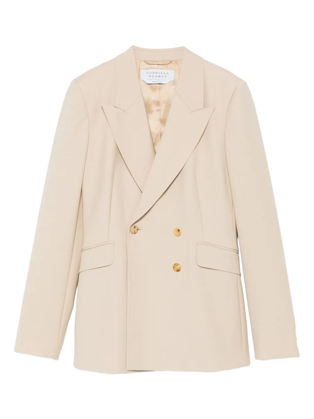 Gabriela Hearst Blazer met dubbele rij knopen Beige