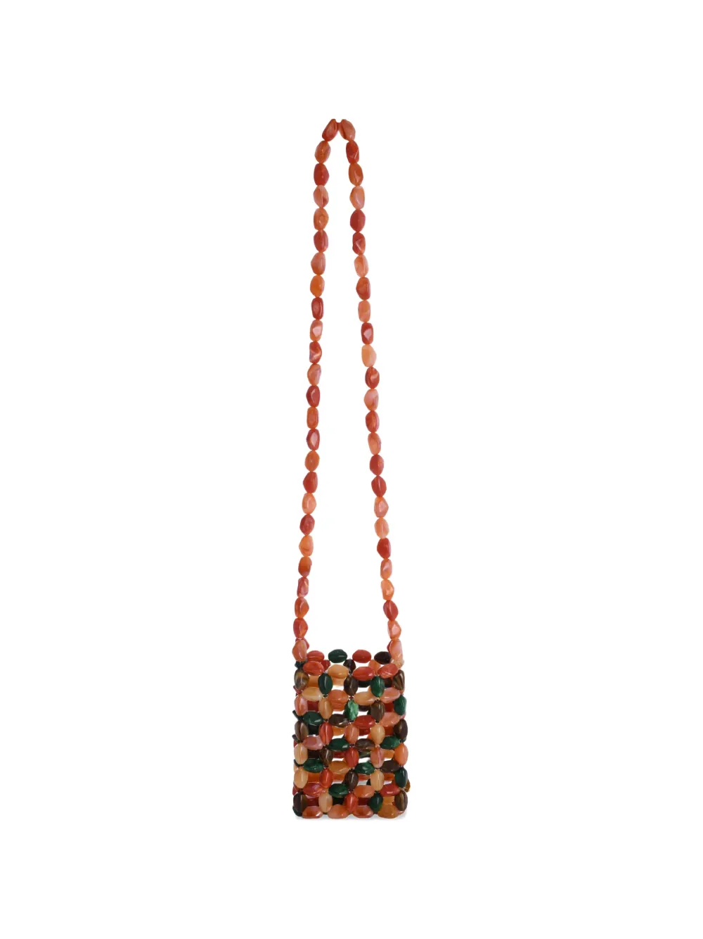 0711 Gina mini-tas met kralen Oranje