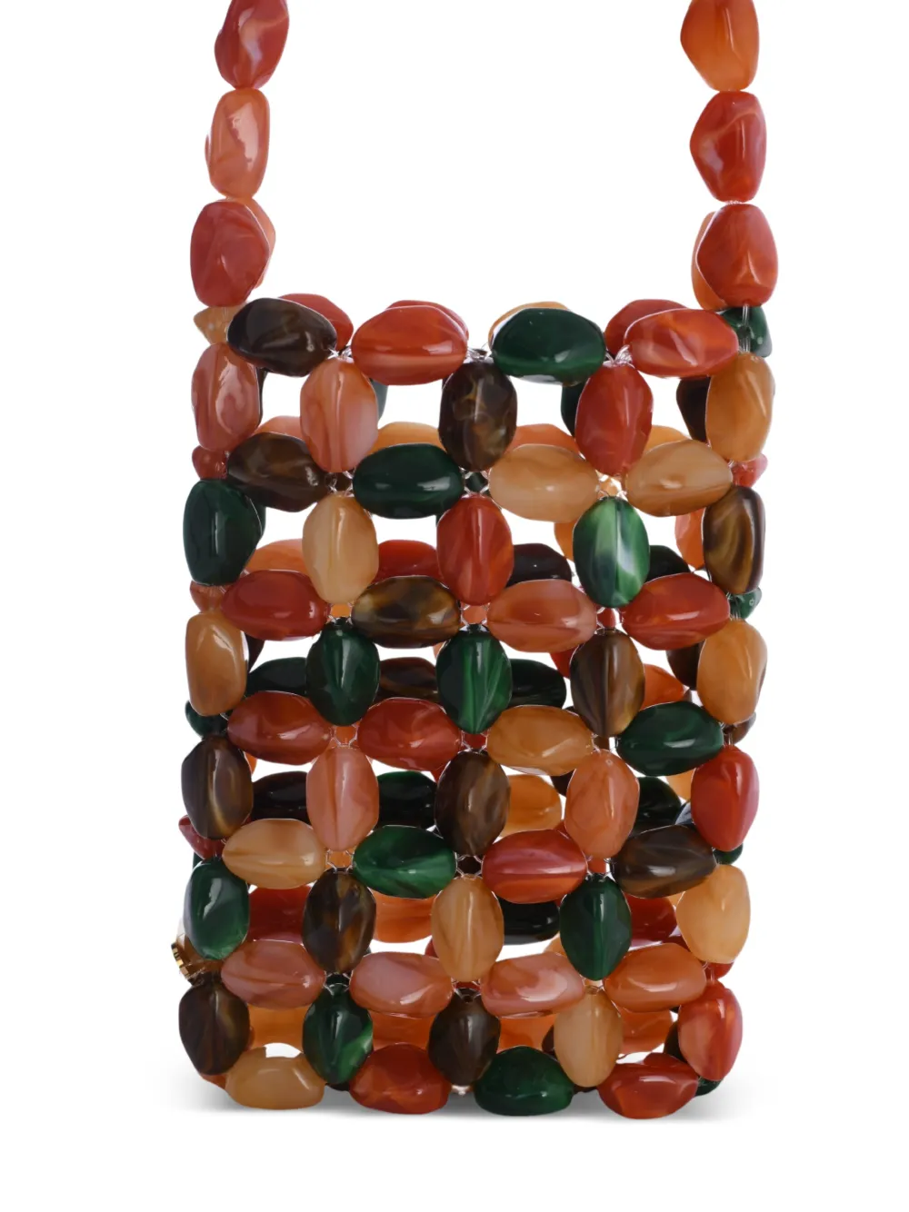 0711 Gina mini-tas met kralen Oranje