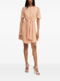 Silvian Heach puff-sleeve tie-front dress - Orange