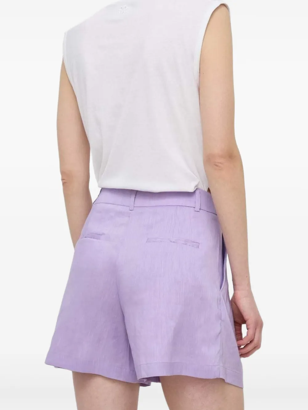 Silvian Heach Shorts met paspelzakken en plooien - Paars