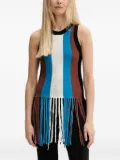 Silvian Heach stripe fringe tank top - Blue
