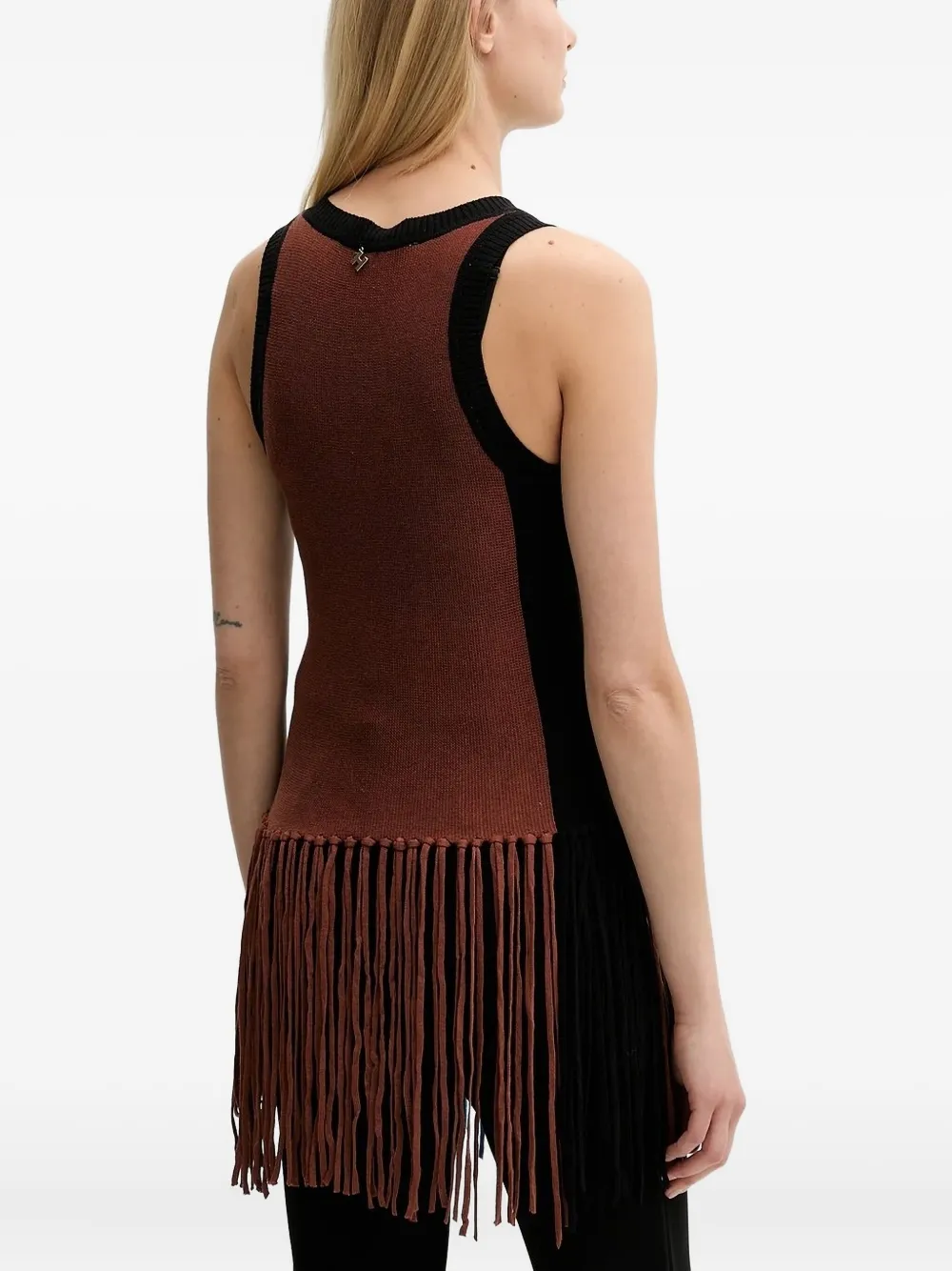 Silvian Heach Gestreepte tanktop met franje Blauw