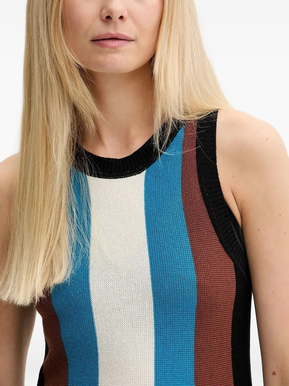 Silvian Heach Gestreepte tanktop met franje Blauw
