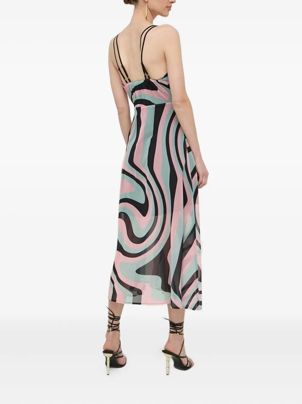 Silvian Heach Midi-jurk met geometrische print - Zwart
