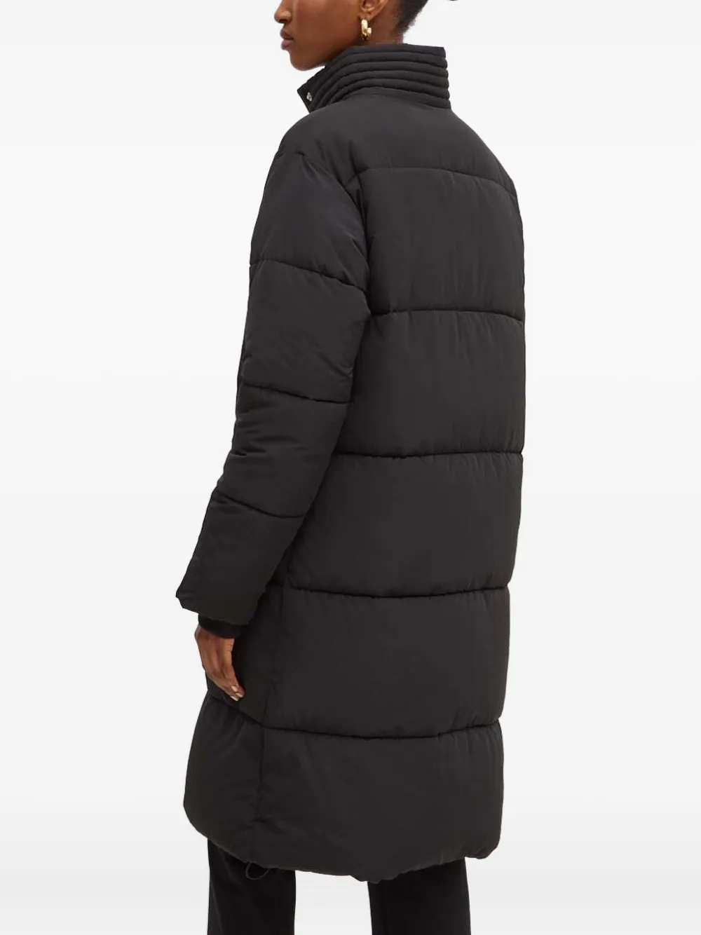Silvian Heach quilted high-neck padded coat - Zwart