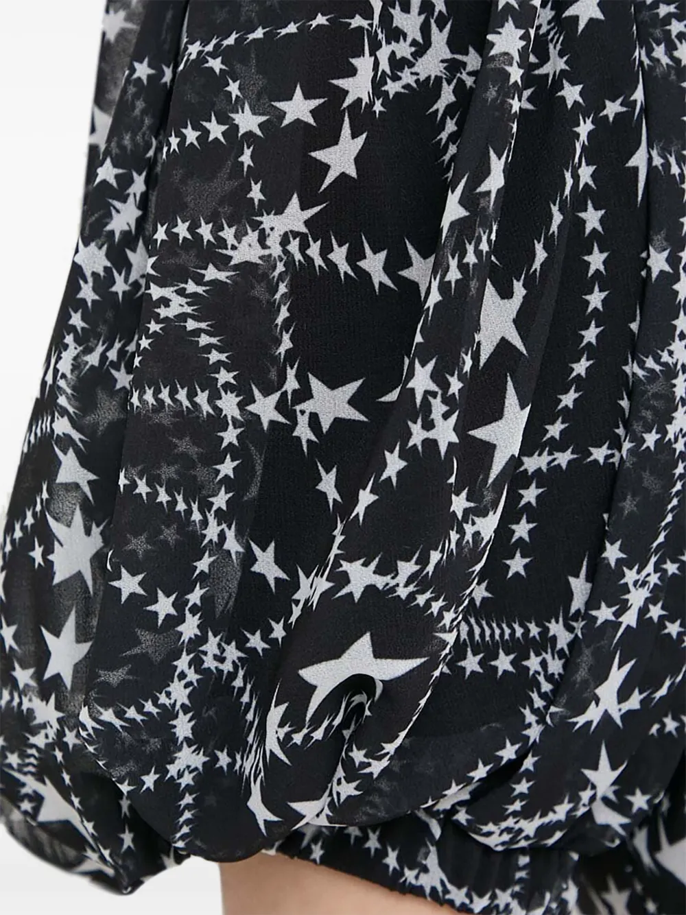 Silvian Heach Jurk met pofmouwen en sterrenprint Zwart
