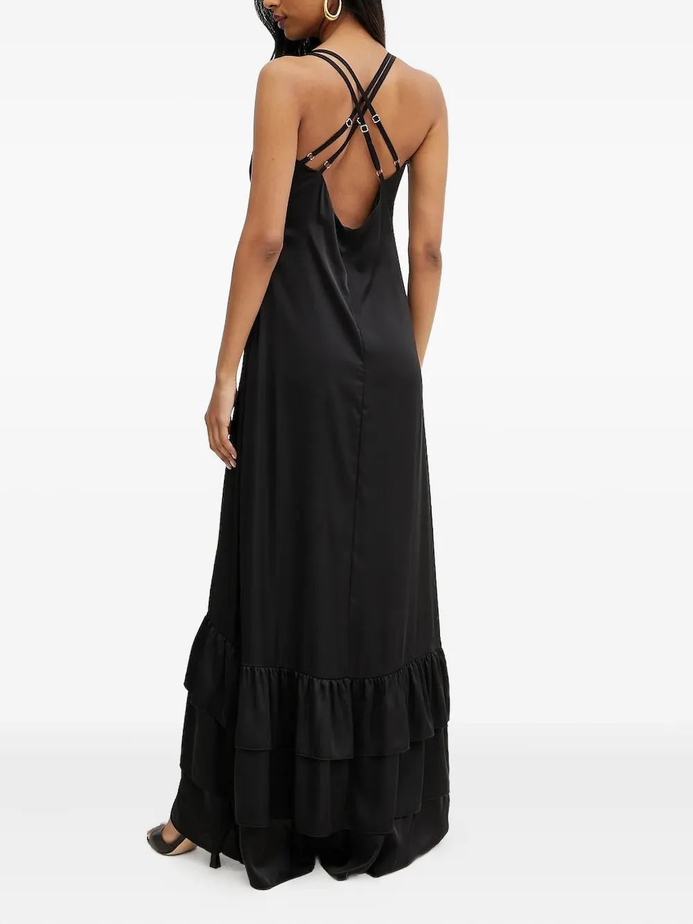 Silvian Heach Maxi-jurk met franje - Zwart
