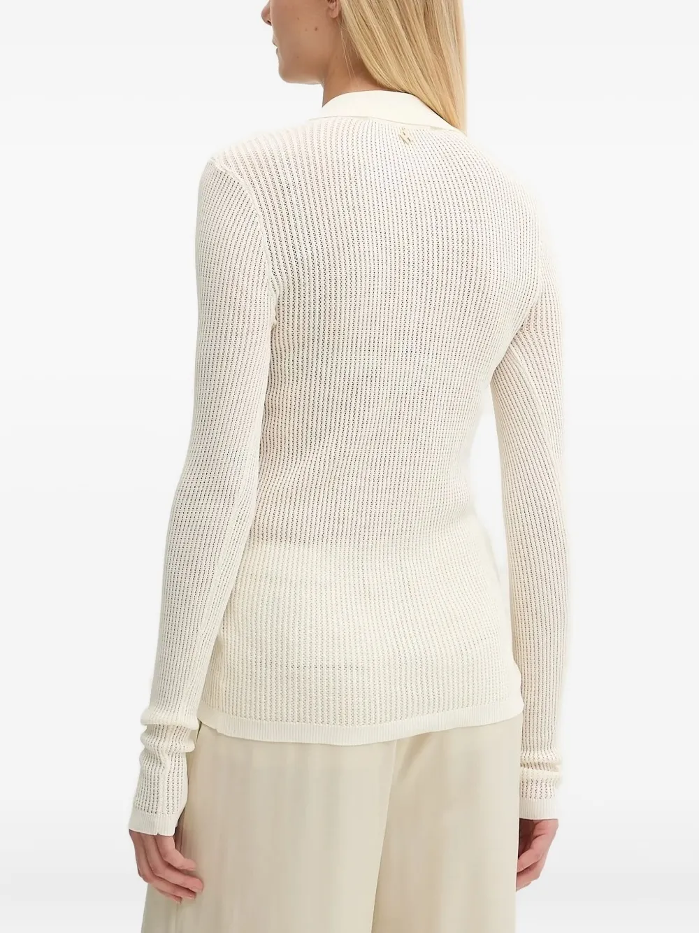 Silvian Heach Geribbelde trui met polokraag Beige