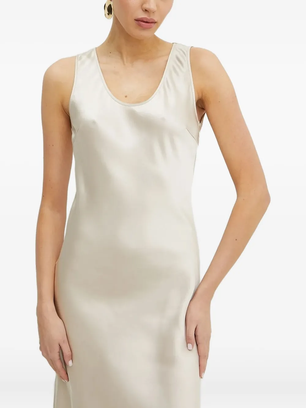 Silvian Heach Sleeveless Maxi Dress In Neutral
