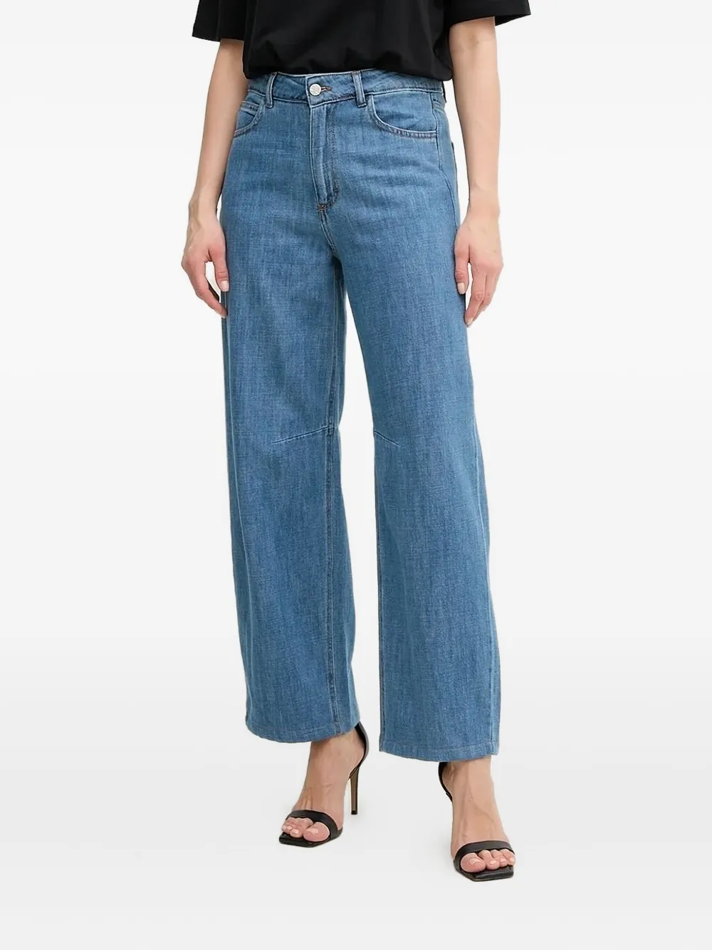 Silvian Heach Belted Jeans In Blue