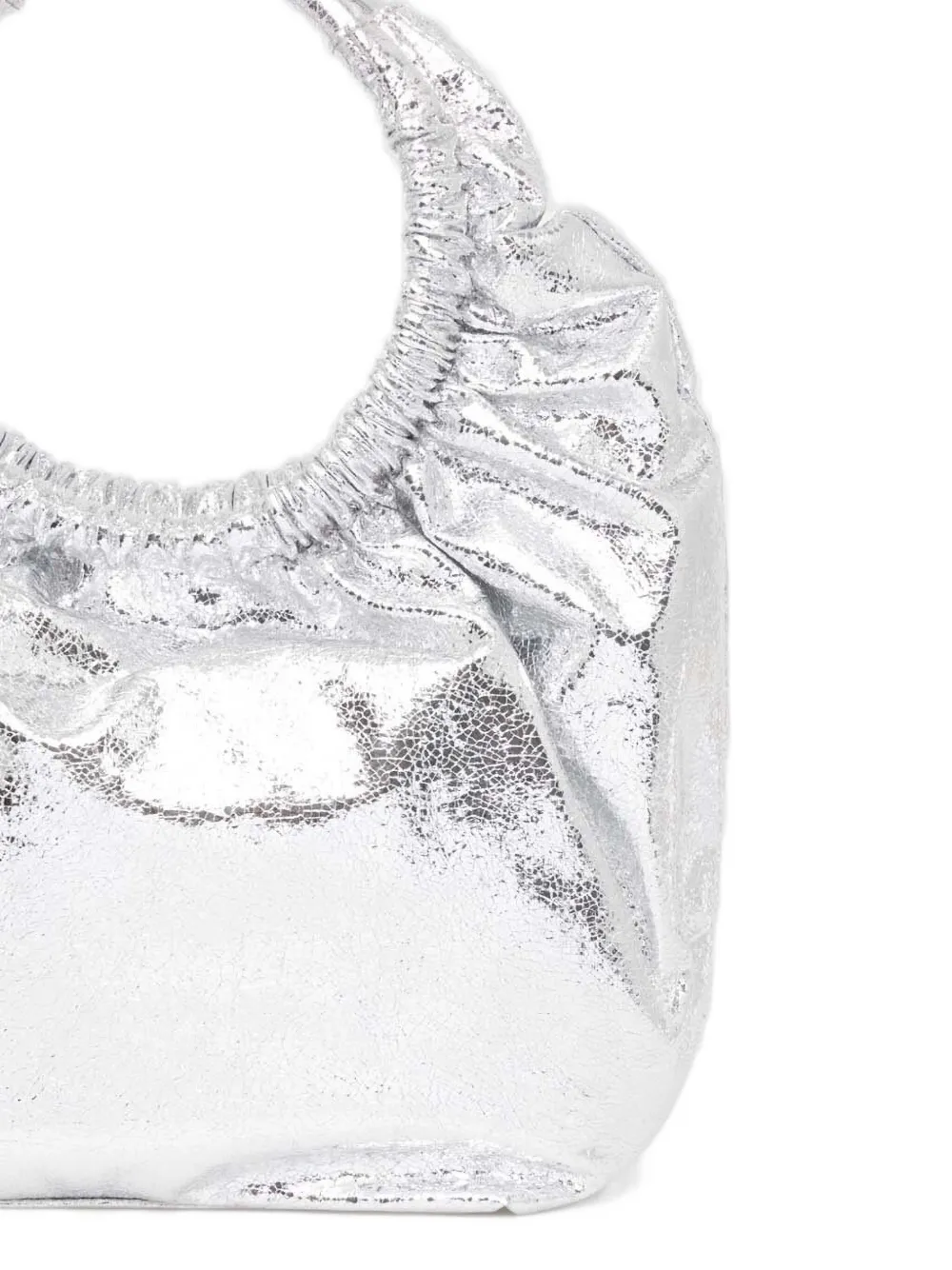 Silvian Heach Metallic Ring-handle Tote Bag In Silver