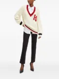 Silvian Heach pearl-embellished cable-knit sweater - Neutrals