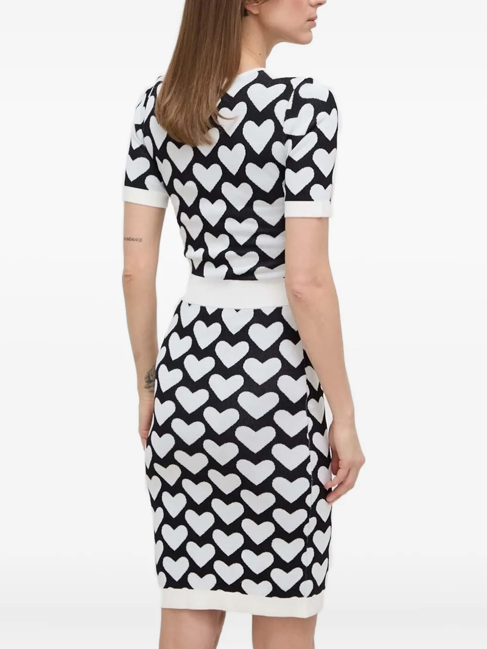 Silvian Heach Mini-jurk met hartprint en korte mouwen Zwart