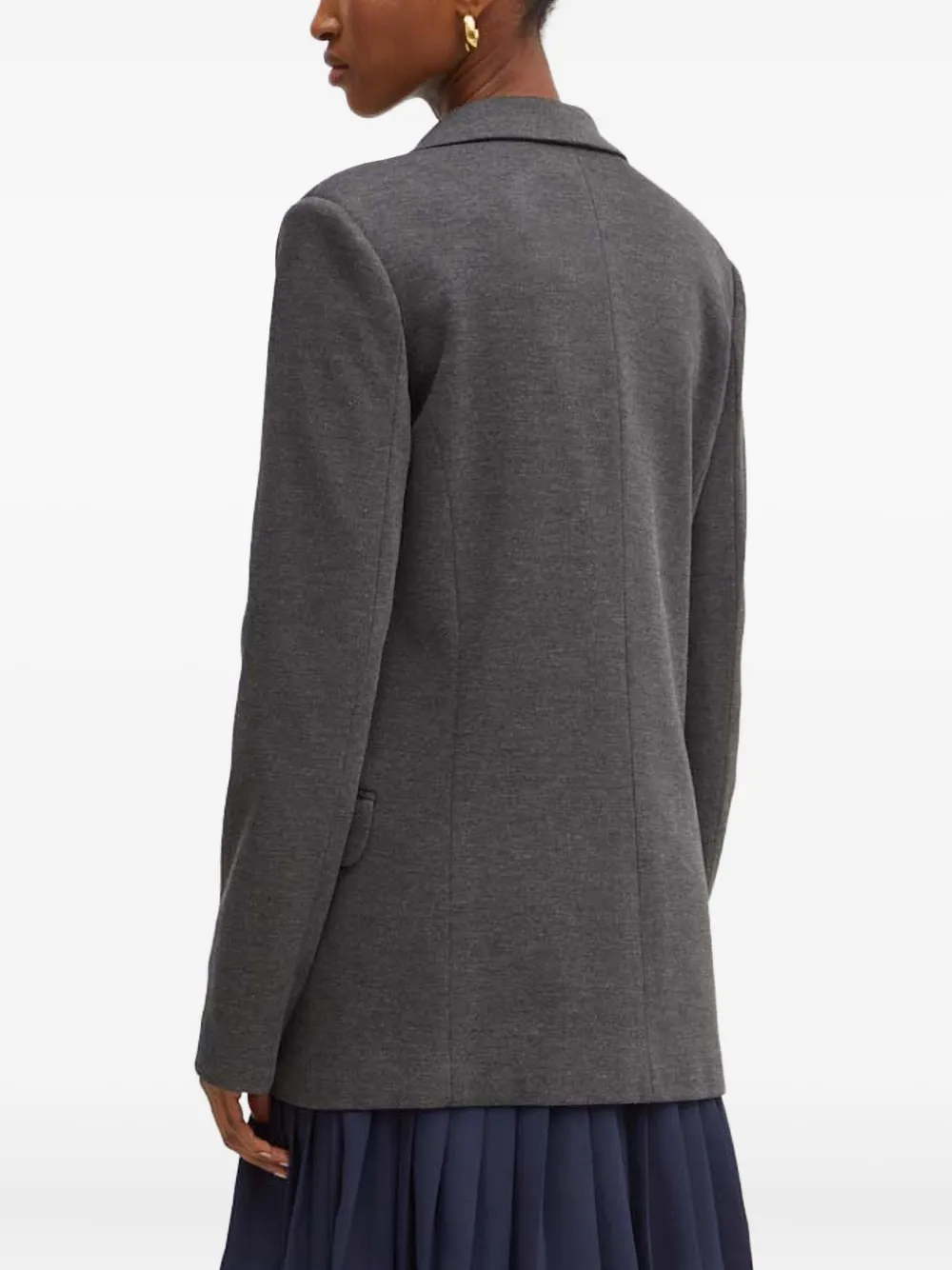 Silvian Heach Single-breasted Long-sleeve Blazer In Gray