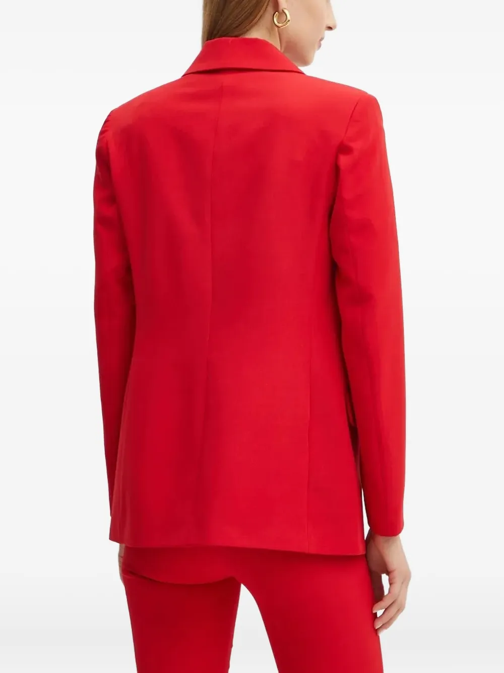 Silvian Heach Long-sleeve Single-breasted Blazer In Red