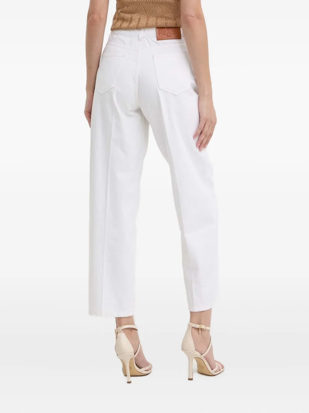Silvian Heach Logo-patch Jeans In White