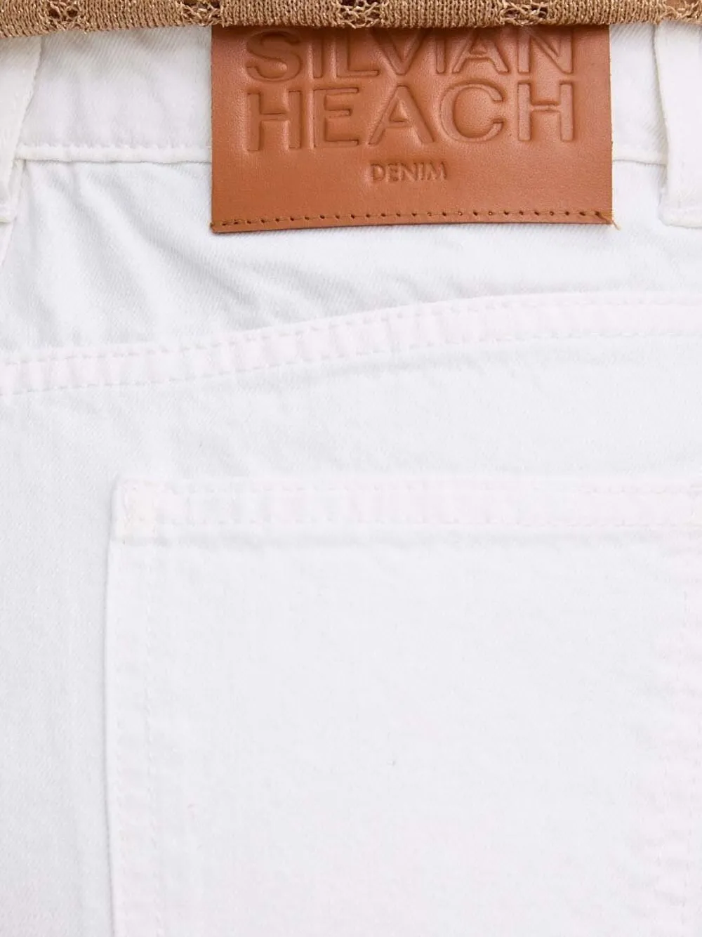 Silvian Heach Logo-patch Jeans In White