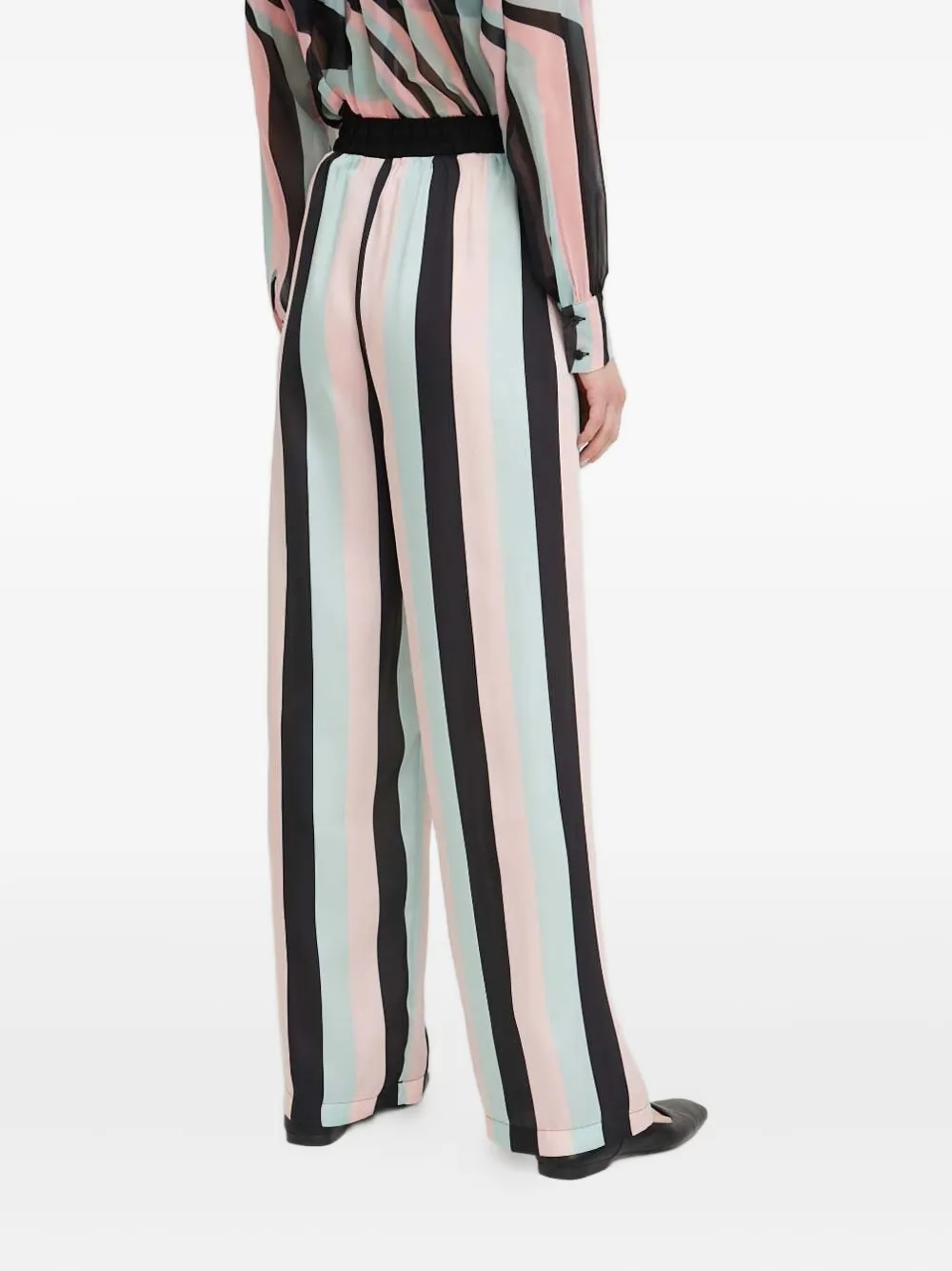 Silvian Heach Stripe Elastic-waist Trousers In Multi