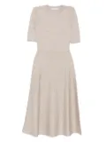 Gabriela Hearst half-sleeve A-line midi dress - Neutrals