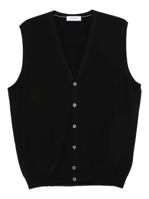 Gran Sasso virgin wool sleeveless cardigan