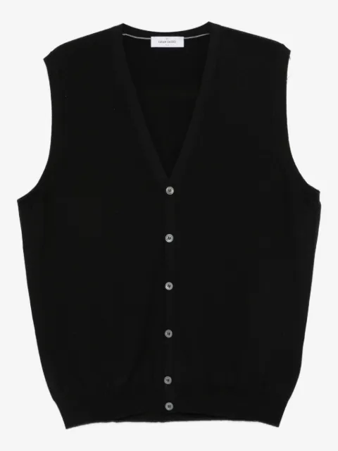 Gran Sasso virgin wool sleeveless cardigan
